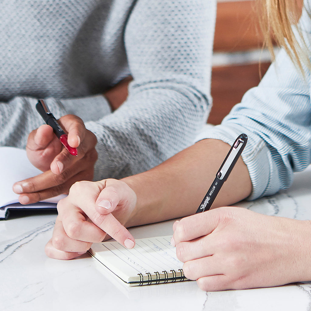 Sharpie RollerBall Pen, Needle Point (0.5mm) Precision Pen, Black Ink, 4 Count