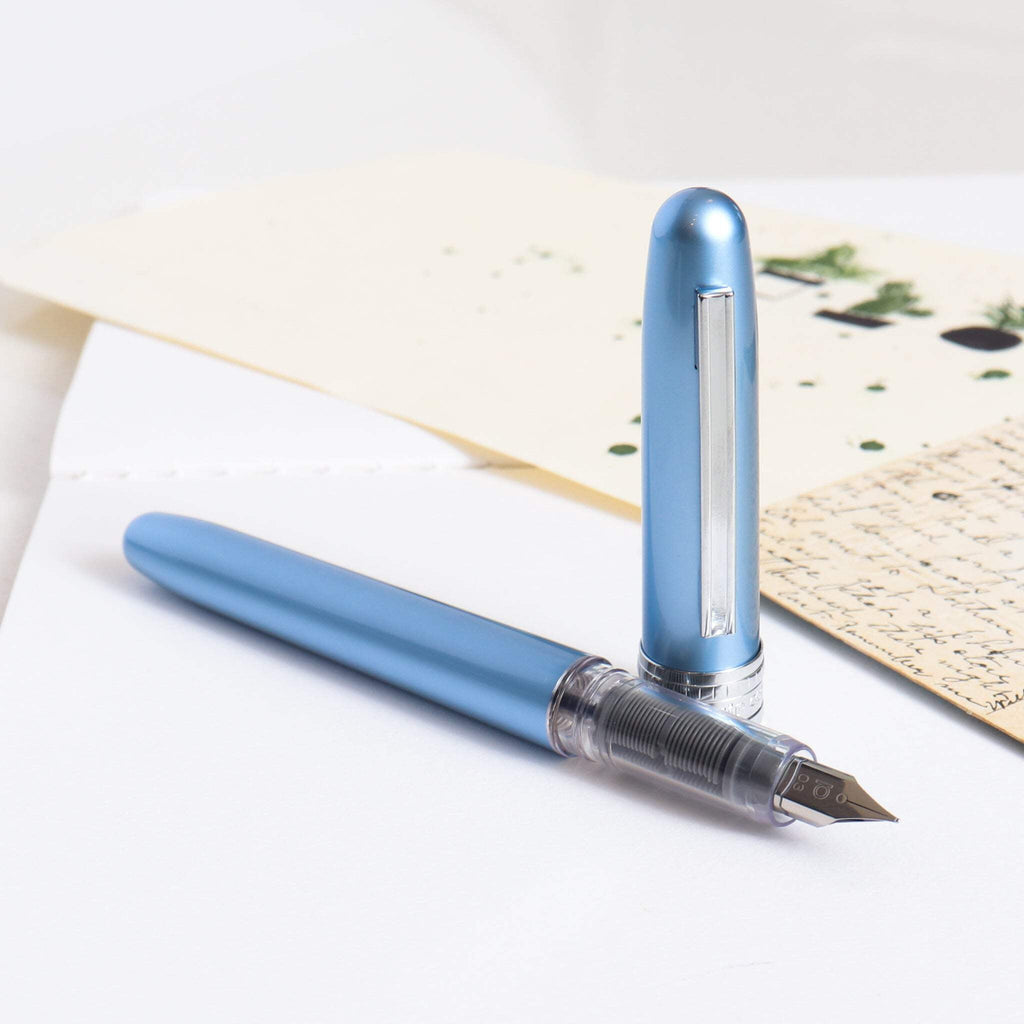 Platinum Plaisir Fountain Pen - Frosty Blue