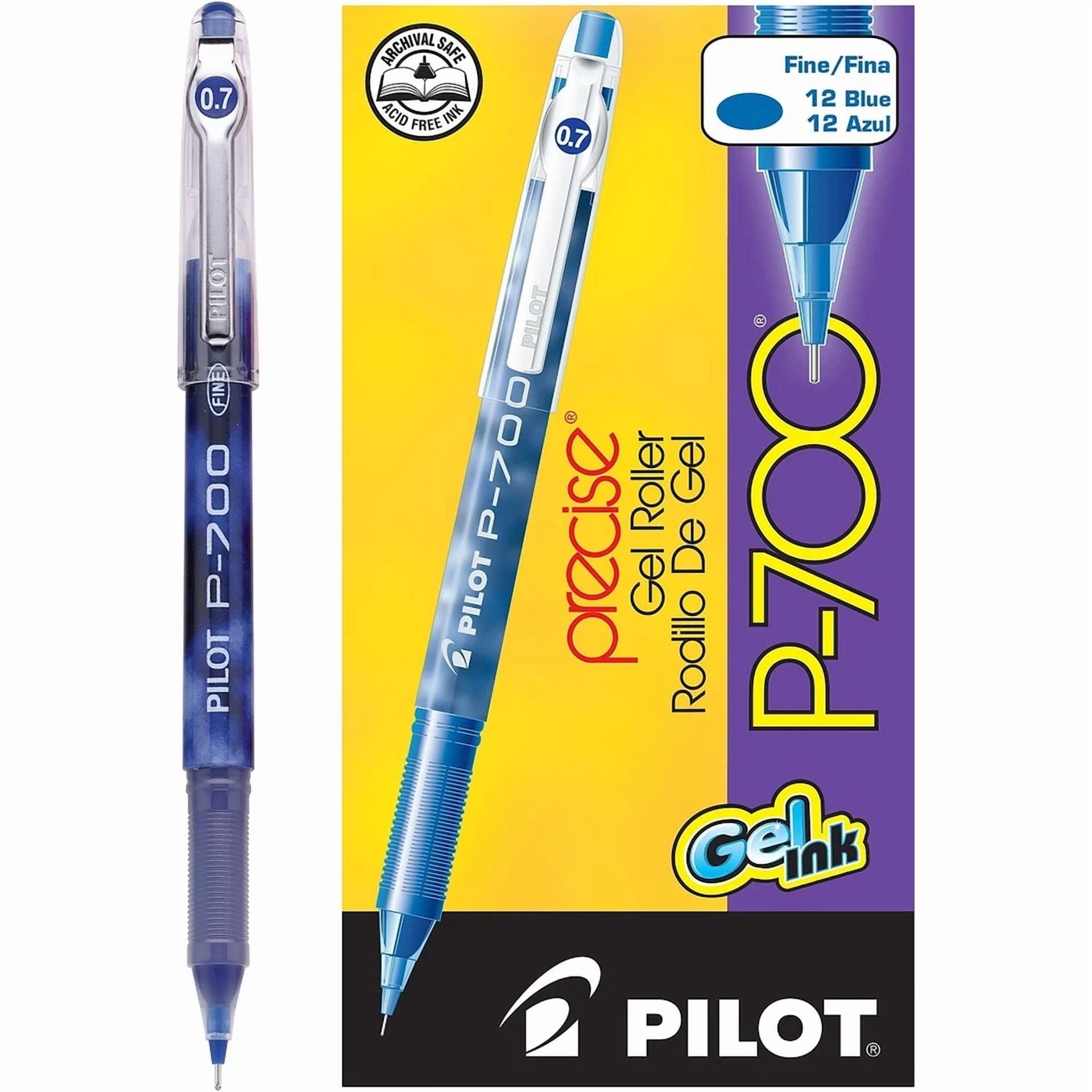 Pilot P-700 Precise Gel Ink Roller Ball Stick Pen Blue Ink .7Mm Dozen 38611