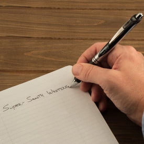 Pentel EnerGel RTX Retractable Liquid Gel Pen, (0.7mm) Metal Tip, Medium Line,0.7mm, Black Ink, 12-Pk Hanging Window Box