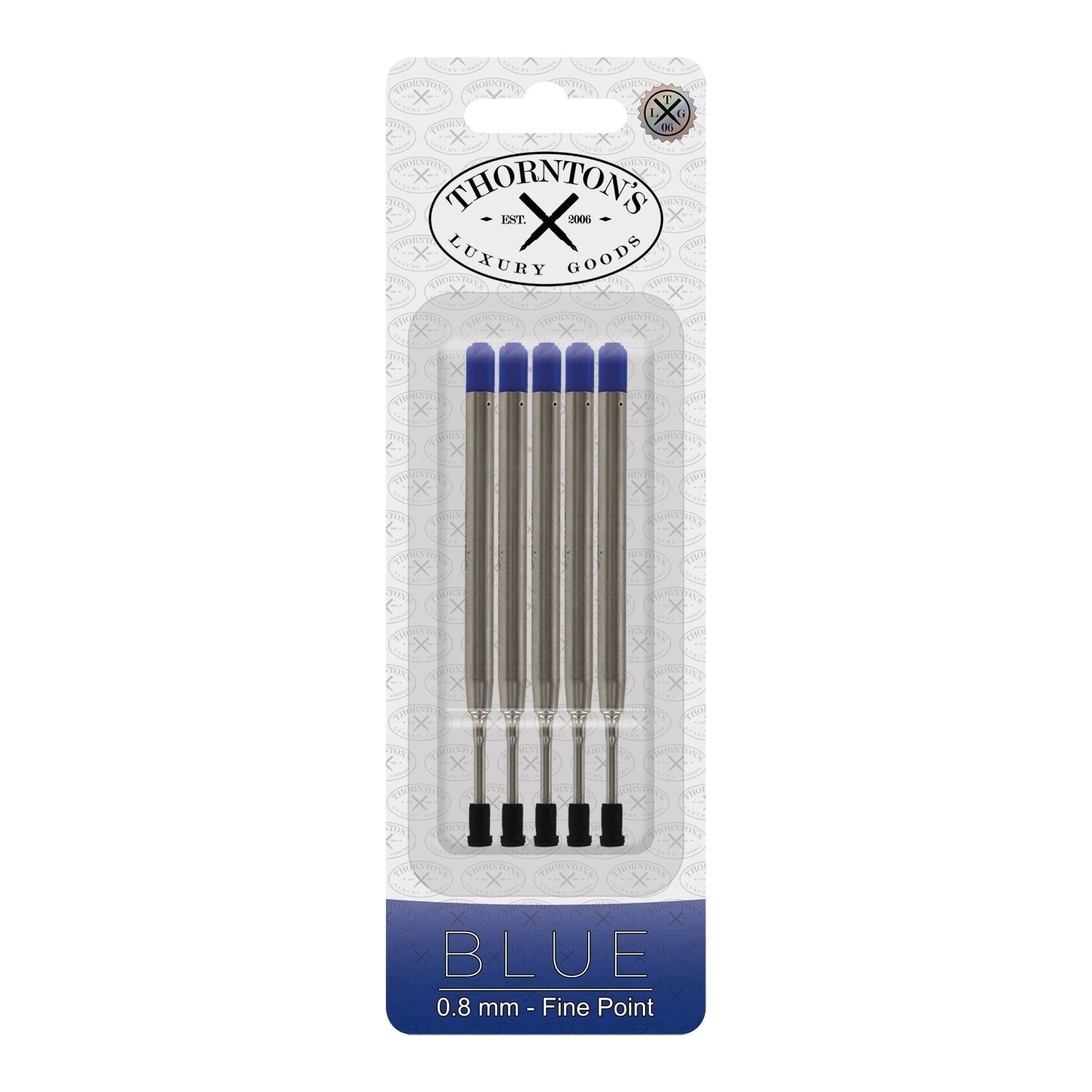 Thornton's Luxury Goods  Ballpoint Pen Refills to Fit Parker Style Ballpoint Pens(Pack of 5)