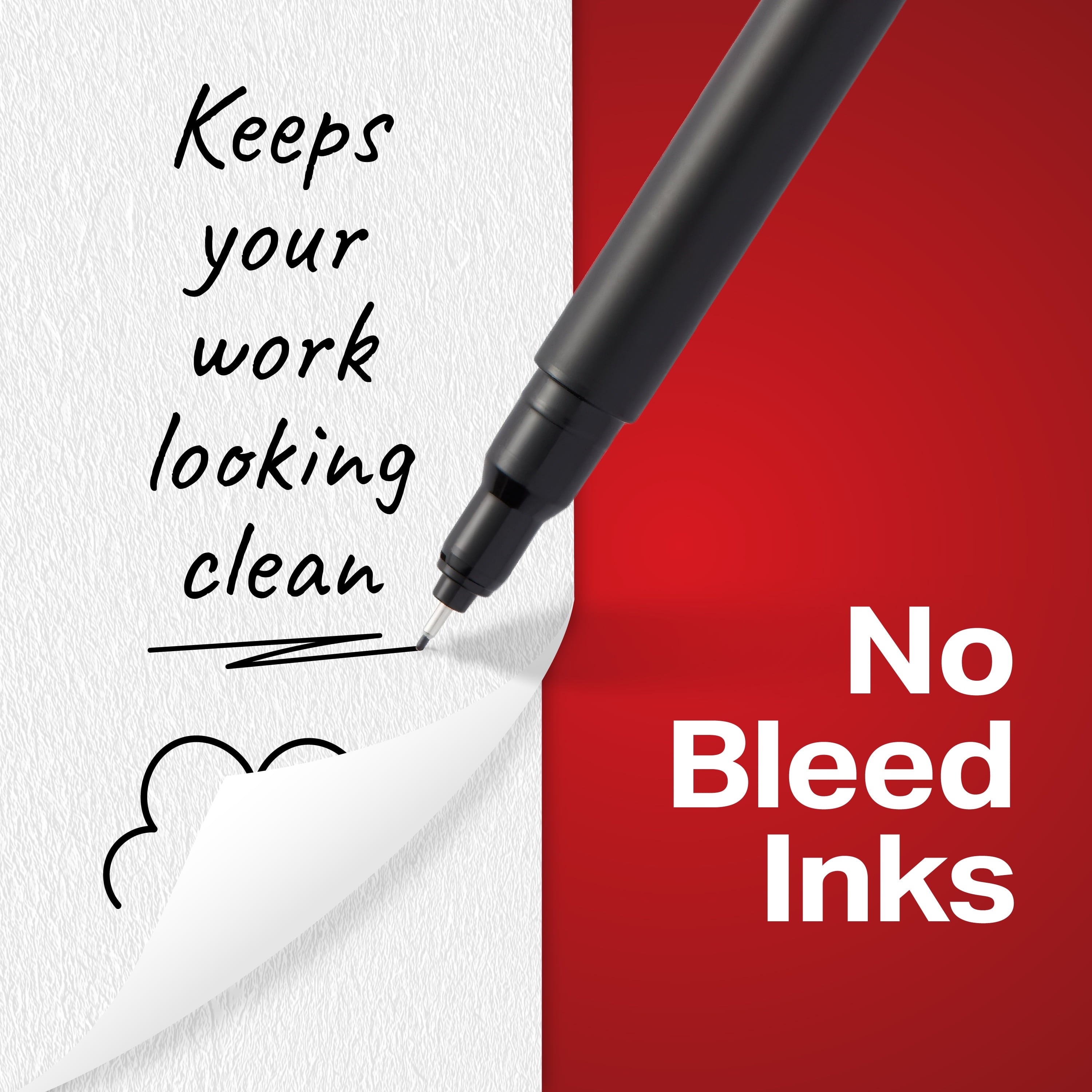 Sharpie Pens, Felt Tip Pens, Fine Point (0.4mm), Black, 2 Count