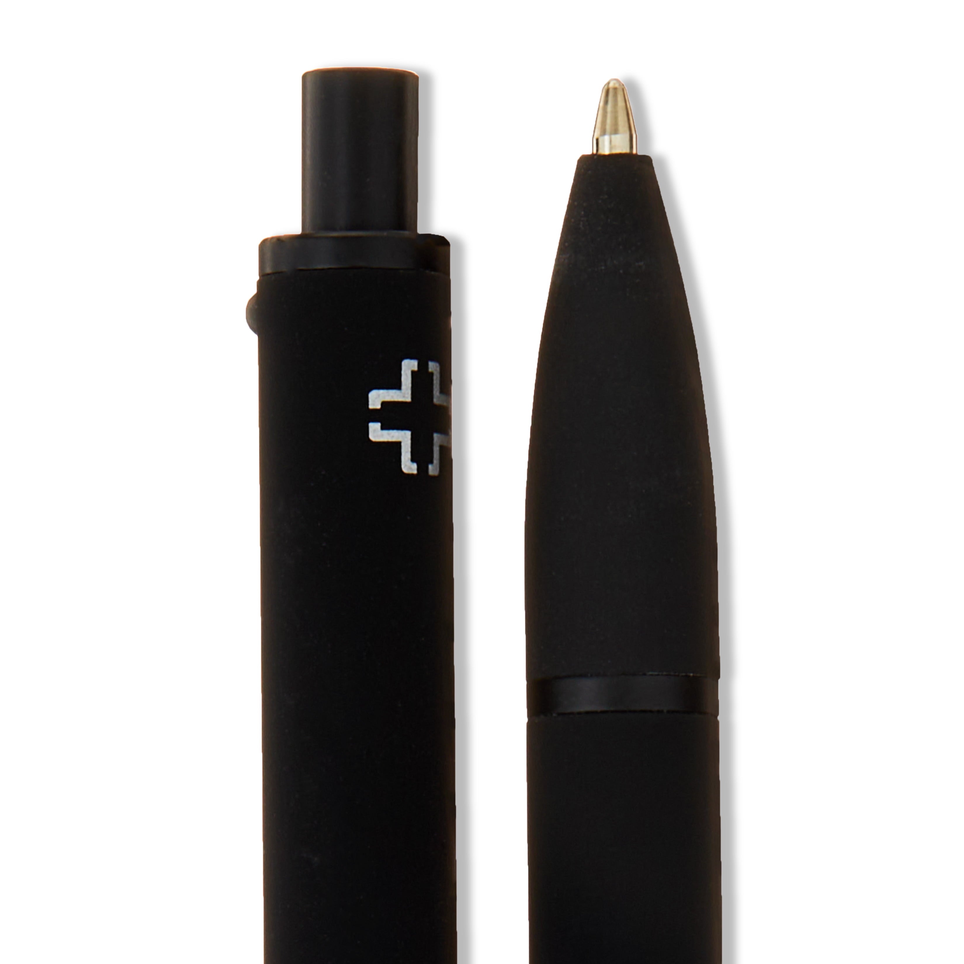 (2 pack) Pen+Gear Retractable Ballpoint Hybrid Ink Pen, Medium Point, 1 mm, Black Ink, 2 Count
