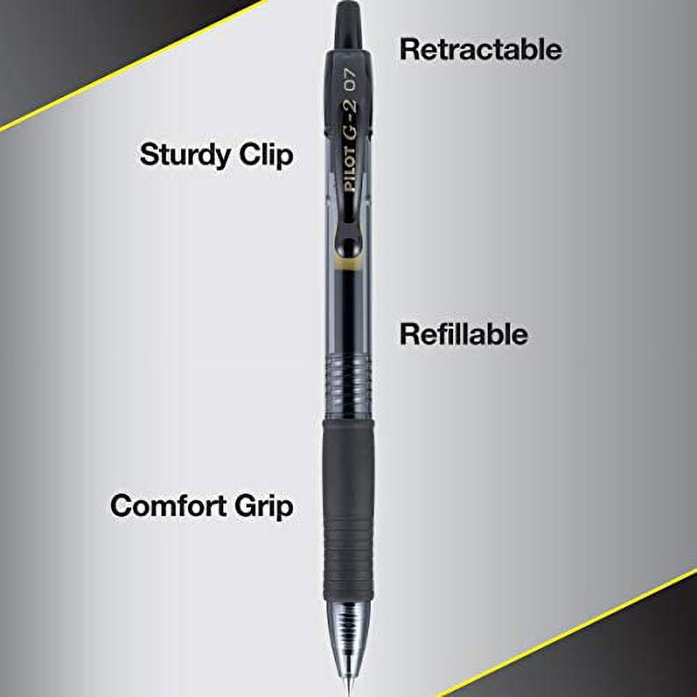 Pilot G2 Premium Retractable Gel Pens, Fine Point, 0.7 mm, Assorted Ink, 8 Count