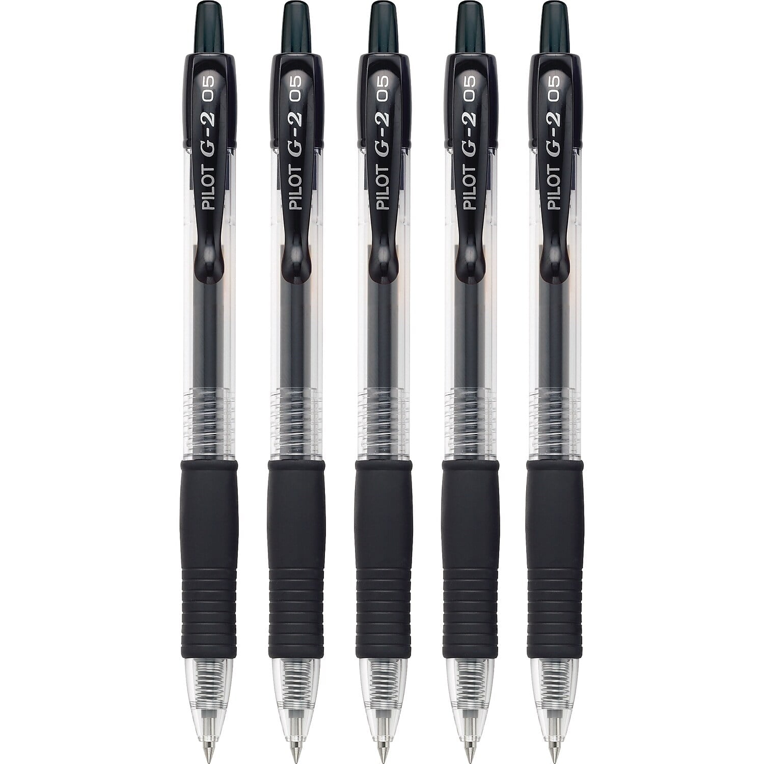 Pilot G2 Premium Retractable Gel Ink Pens, Extra Fine Point, Black, 5 Count