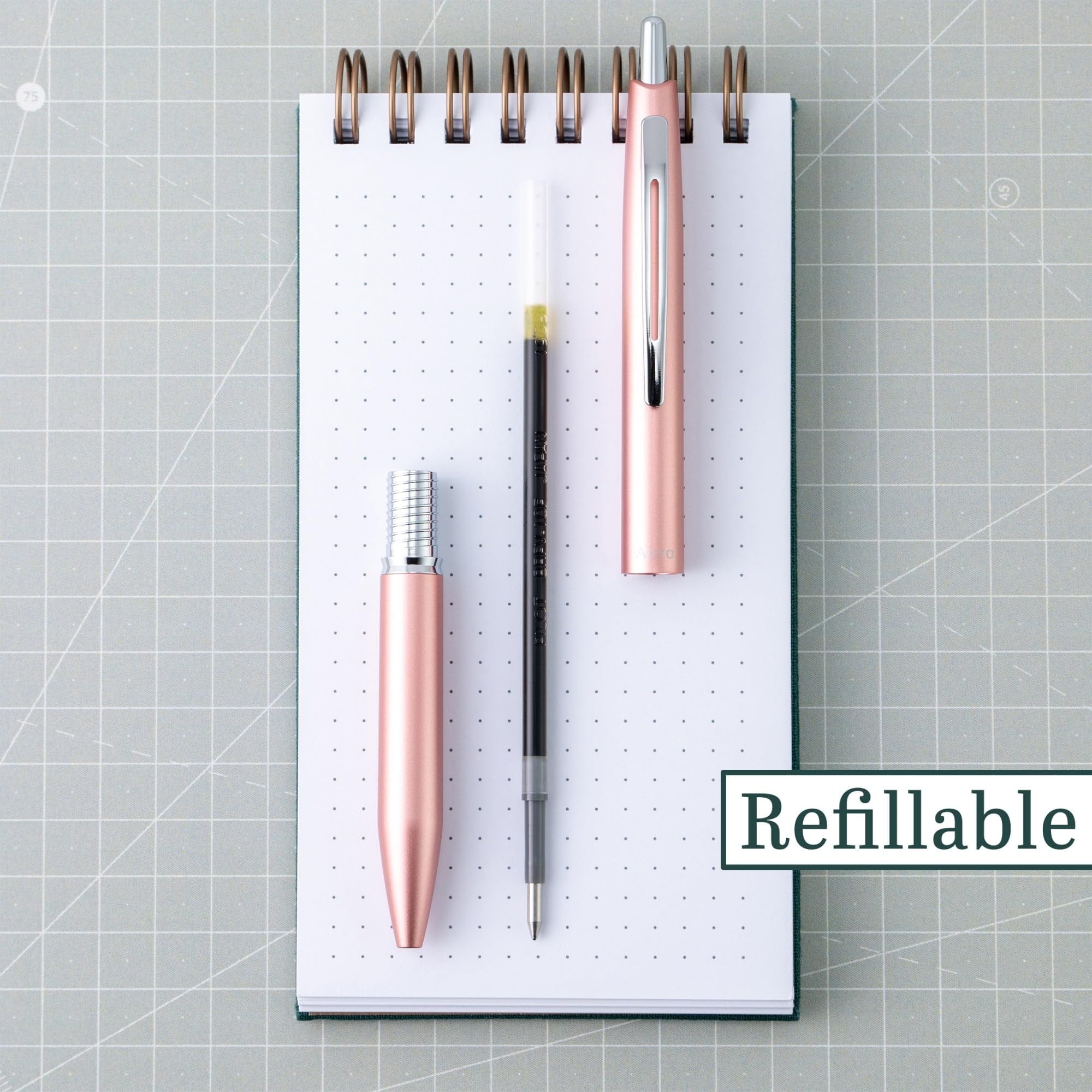 Pilot® Acroball 1000 Ultra-Premium Ballpoint Pen, Fine Point, 0.7 mm, Rose Gold Barrel, Black Ink