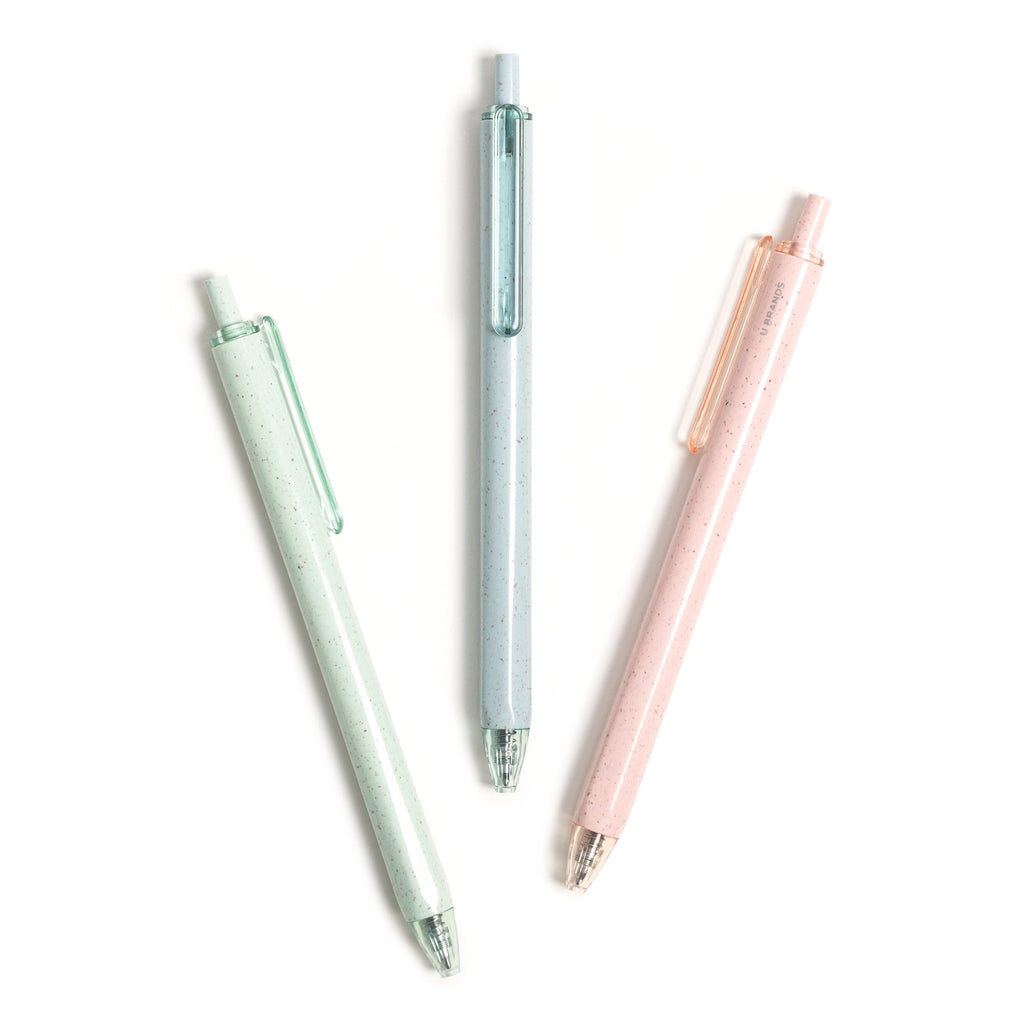 U Brands U-Eco Gel Pen, Black Ink, Pastel Speckle, 4 Count, 0.7mm