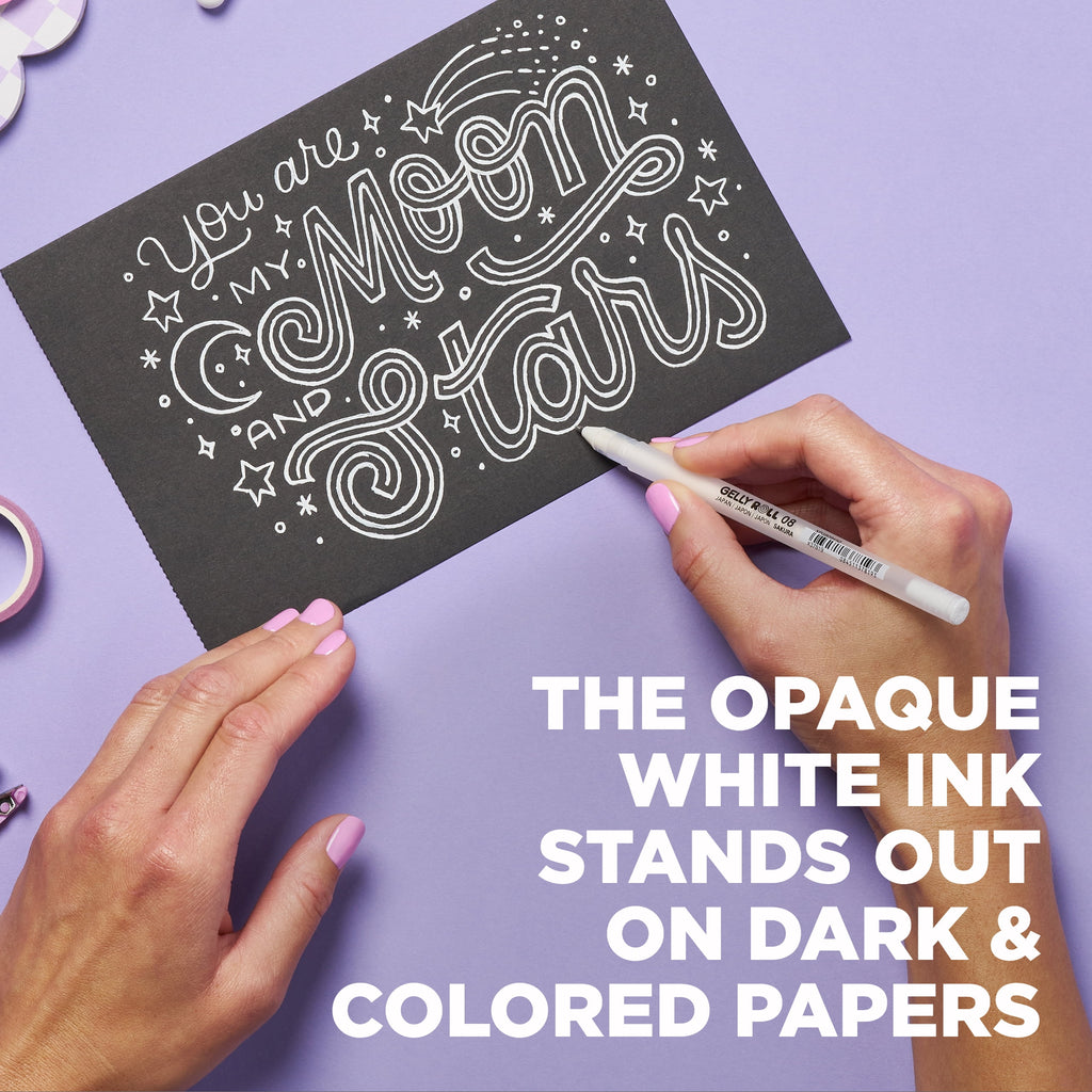 Sakura Gelly Roll Pen, Bold-Point, Classic White Color, 6 Count