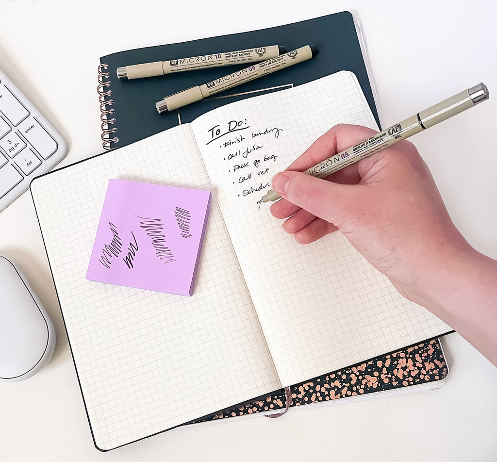 Sakura Pigma Micron Fine Liner Pen Set, Archival Black Ink, 4 Pen Tip Sizes 03, 05, 08, 10