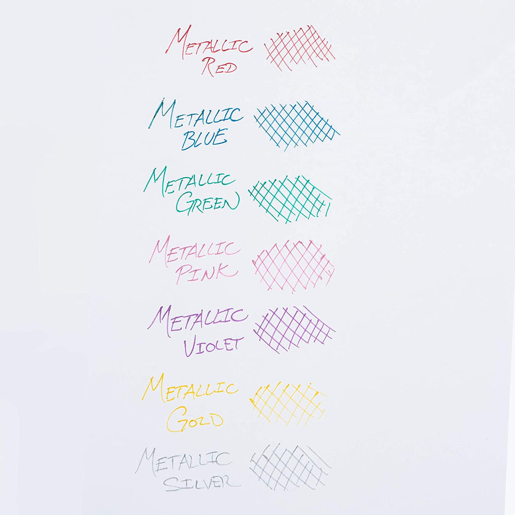 Pentel Sunburst Metallic Gel Pen, 0.8mm Tip Writes 0.4mm Line, Violet/Transparent Barrel Violet Ink, Box of 12 (K908-MV)