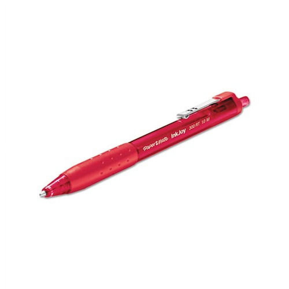 InkJoy 300 RT Retractable Ballpoint Pen Medium 1mm, Red Ink/Barrel, Dozen