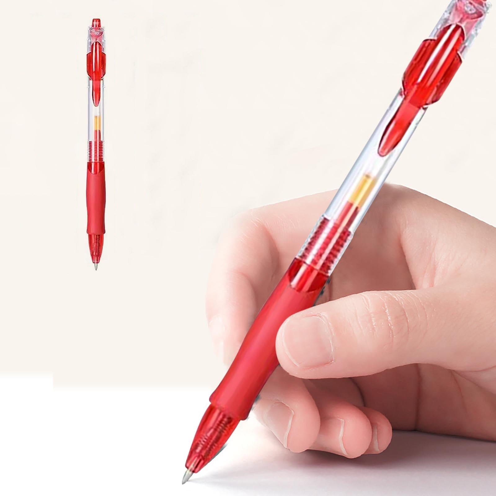 taicans Gel Roller Pens Fine Point 0.5 mm Gel Ink Pens Retractable Gel Ink Pens Red Ink No Bleed